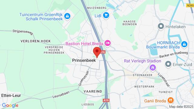 Map of the area around Marktzicht - Prinsenbeek (NL)