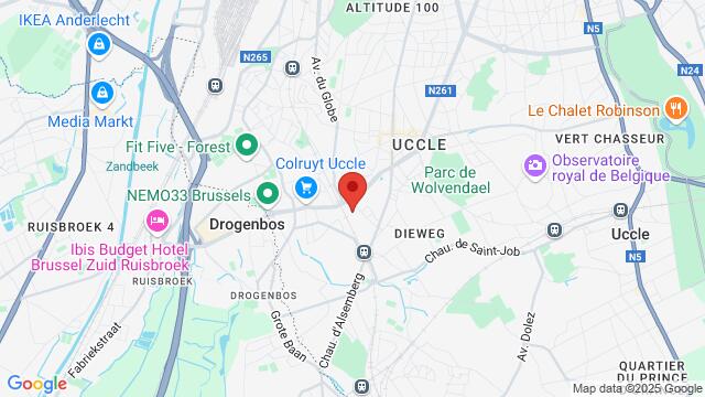 Map of the area around Rue de Stalle 142/Bâtiment D, 1180 Uccle, Belgium