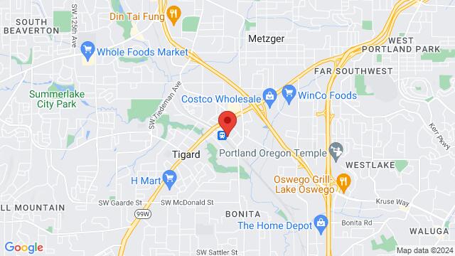 Map of the area around Shawn Gardner Dancing, 8900 SW Commercial St, Tigard, OR, 97223, United States