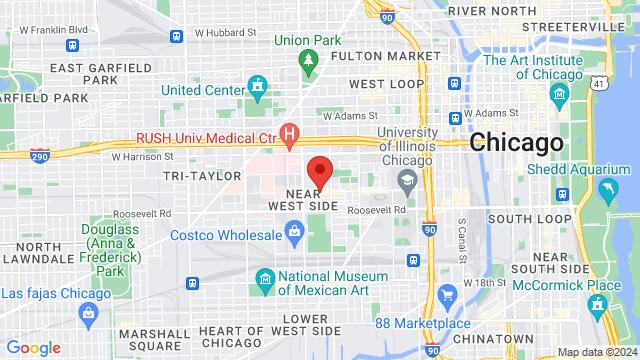 Map of the area around Vintage Bar, 1449 West Taylor Street, Chicago, IL, 60607, US