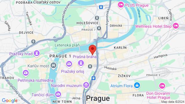 Map of the area around Petrská 1551/23, 110 00 Praha, Česko,Prague, Czech Republic, Prague, PR, CZ