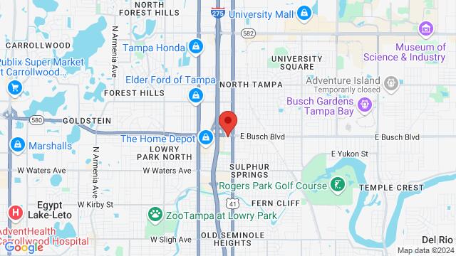 Map of the area around New World Brewery, 810 E Skagway Avenue, Tampa, FL, 33604, United States