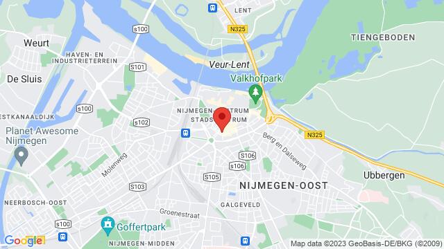 Map of the area around Tweede Walstraat 118, Nijmegen, The Netherlands