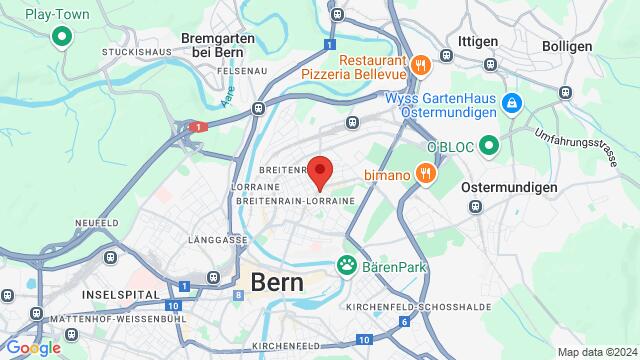 Map of the area around Breitenrainplatz 27, 3014 Bern