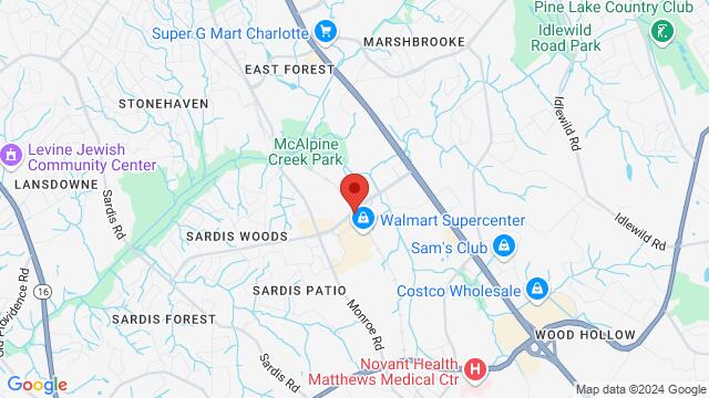 Mapa de la zona alrededor de 1920 Sardis Road north,Charlotte,NC,United States, Charlotte, NC, US