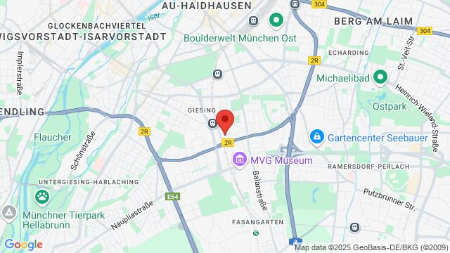 Map of the area around dance and fight club, Frankenthaler Str. 20A, 81539 München, Deutschland