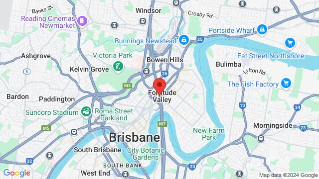 Map of the area around 318 Brunswick St, Fortitude Valley QLD 4006, Australia