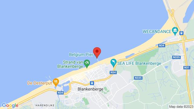 Map of the area around pier Blankenberge Zeedijk 261 8370 Blankenberge