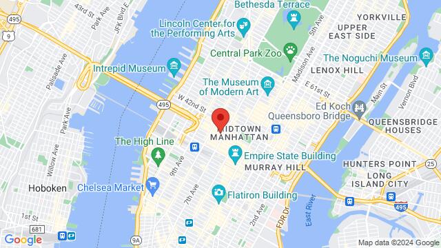 Map of the area around 214 West 39th Street, 10018, New York, NY, US