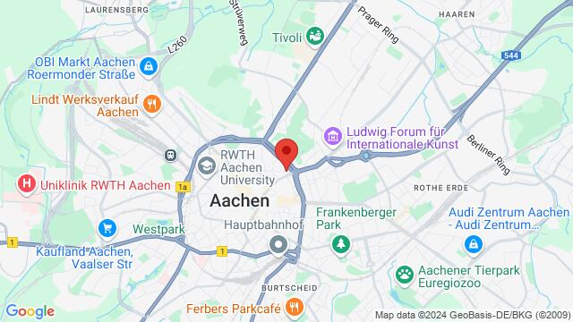 Map of the area around Alexanderstrasse 109, Aachen