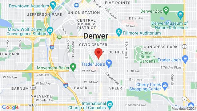 Mapa de la zona alrededor de La Rumba, 99 W. 9th Ave, Denver, CO 80204, Denver, CO, 80204, US