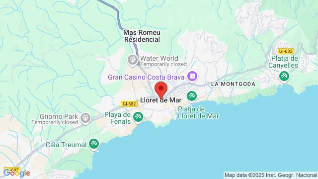 Map of the area around Gran Casino de Lloret del Mar