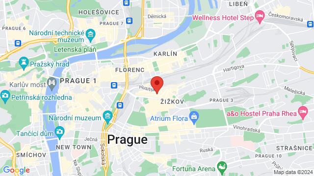 Map of the area around Kostnické náměstí,Prague, Czech Republic, Prague, PR, CZ
