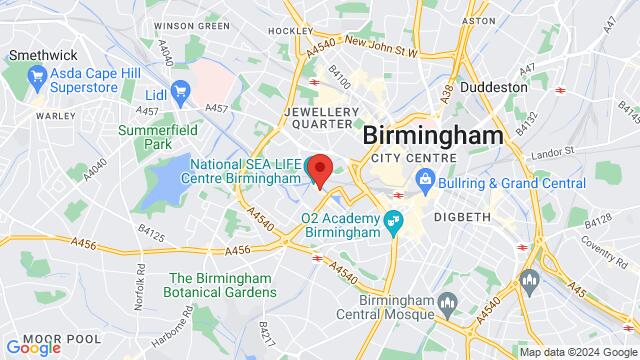 Kaart van de omgeving van Foggs Bar, Birmingham, B1 2HJ, United Kingdom,Birmingham, United Kingdom, Birmingham, EN, GB