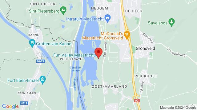 Mapa de la zona alrededor de Fun Valley Maastricht - Eijsden (NL)