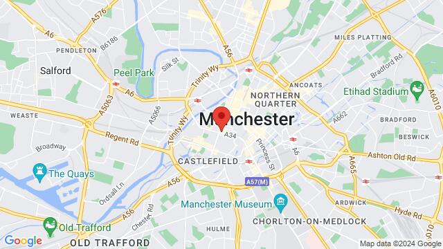 Kaart van de omgeving van South Central, 11 Peter Street, Manchester, EN, GB