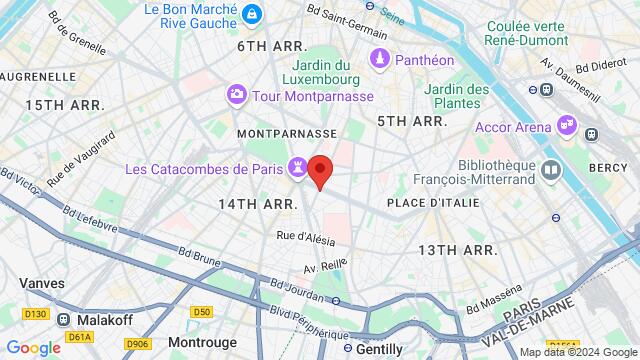 Map of the area around 3 Rue de la Tombe Issoire 75014 Paris