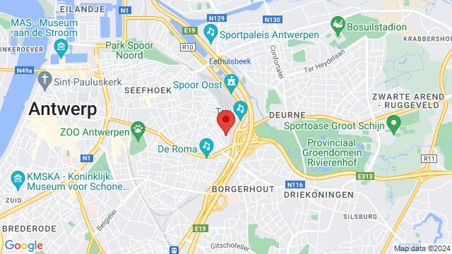 Map of the area around Zendelingenstraat 32, 2140 , Antwerpen, , Belgique