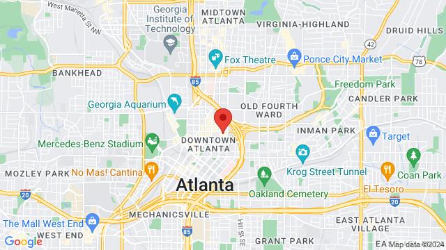 Map of the area around 165 Courtland Street Northeast, 30303, Atlanta, GA, US