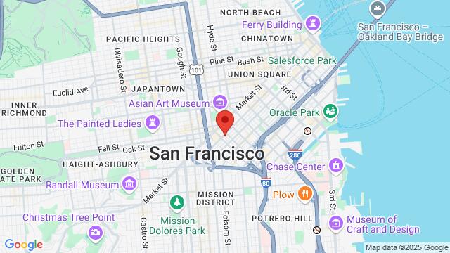 Map of the area around 1339 Mission Street, 94103, San Francisco, CA, US