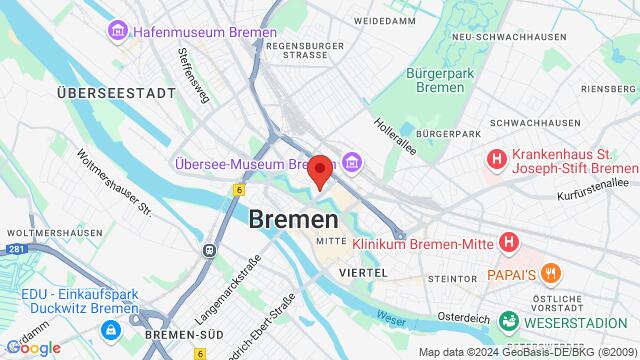 Mapa de la zona alrededor de Casa Cultural Bremen e.V., Bürgermeister-Smidt-Straße 55-61, 28195 Bremen, Germany