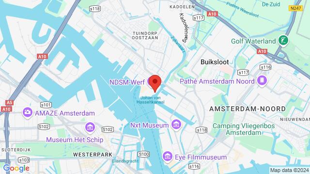 Map of the area around NDSM-Plein 102, 1033 WB Amsterdam, Nederland,Amsterdam, Netherlands, Amsterdam, NH, NL