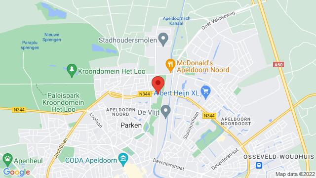 Map of the area around Musschenbroekstraat 19, Apeldoorn, The Netherlands