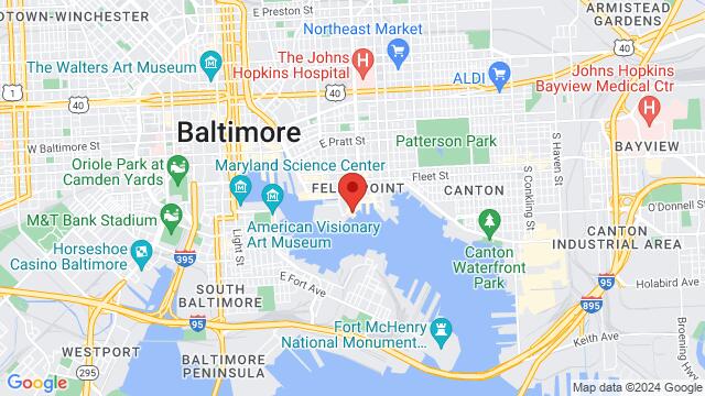 Map of the area around Baja Tap – Baltimore, 901 S Bond Street, Baltimore, MD, 21231, United States