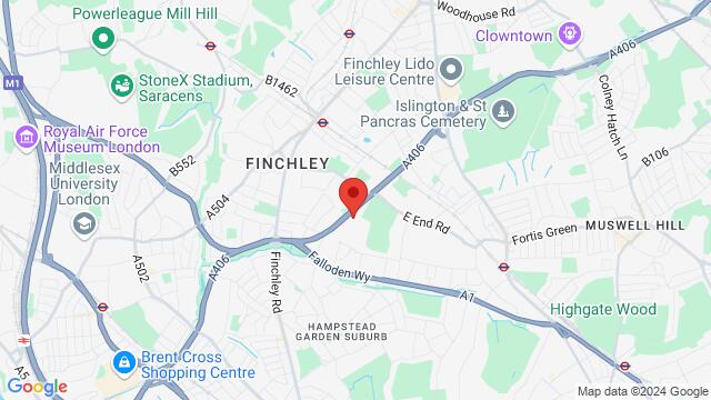 Map of the area around Christ's College, East End Road, Finchley,London, United Kingdom, London, EN, GB