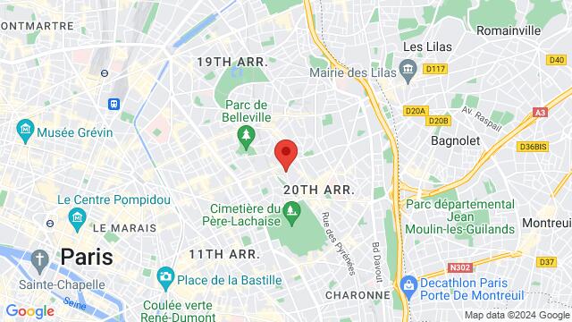 Mapa de la zona alrededor de 19 Rue Boyer, 75020 Paris, France,Paris, France, Paris, IL, FR