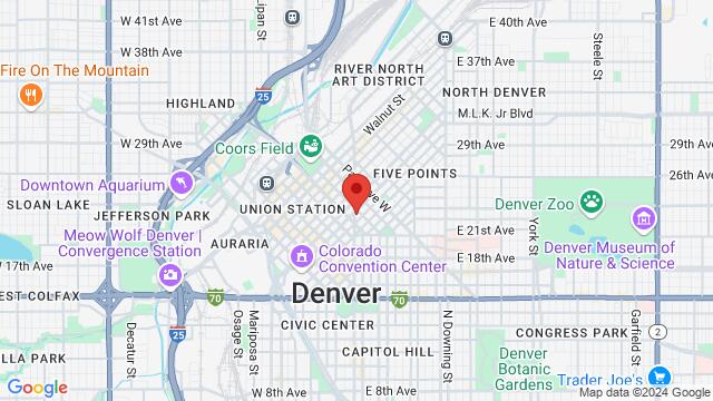 Map of the area around Olympus Disotheque, 2036 N Broadway, Denver, CO, United States