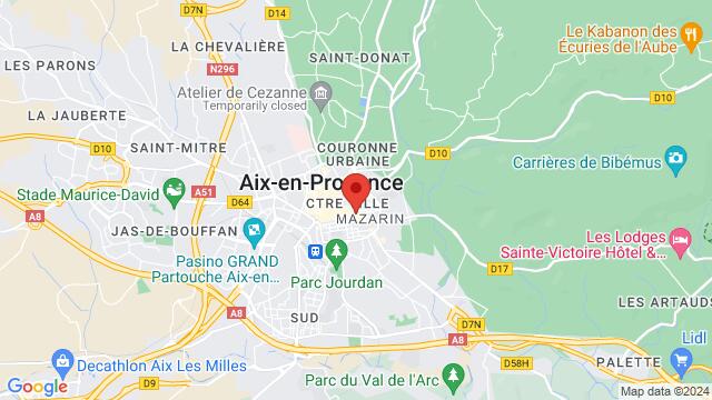 Map of the area around Haut du Cours Mirabeau 13100 Aix en Provence