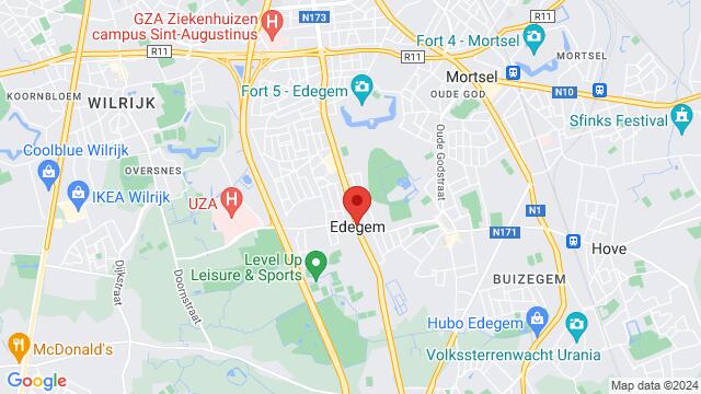 Mapa de la zona alrededor de Het Centrum - Edegem