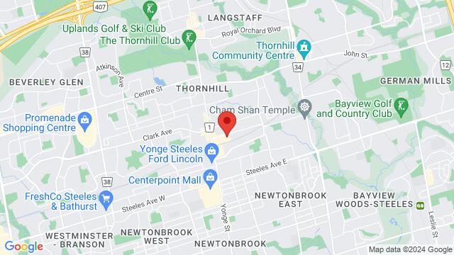 Map of the area around Galaxy Dance Club, 39 Glen Cameron Rd, Thornhill, Ontario, Canada