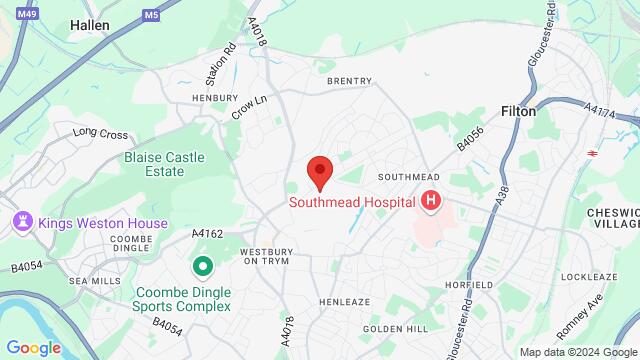 Map of the area around Southmead RFC, Bristol, BS10 6, United Kingdom,Bristol, United Kingdom, Bristol, EN, GB