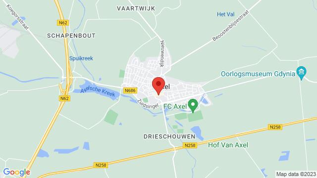 Mapa de la zona alrededor de Weststraat 3, 4571 HJ, Axel