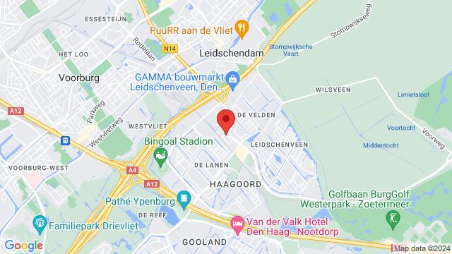 Kaart van de omgeving van Vaz Diasdreef 20, 2492 JL Den Haag, Nederland,The Hague, Netherlands, The Hague, ZH, NL