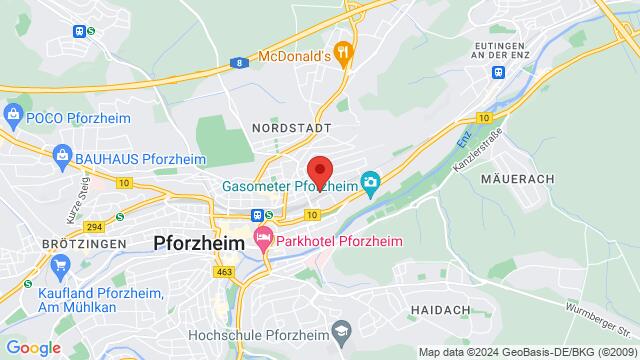 Mapa de la zona alrededor de Am Hauptgüterbahnhof 20, 75177, Pforzheim