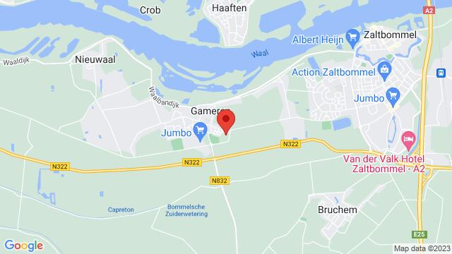 Kaart van de omgeving van Middelkampseweg 2, Gameren