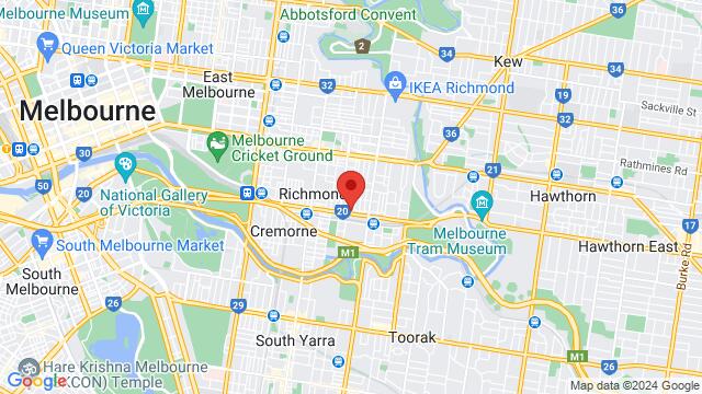 Map of the area around 327 Swan St, Richmond VIC 3121, Australia,Melbourne, Victoria, Australia, Melbourne, VI, AU