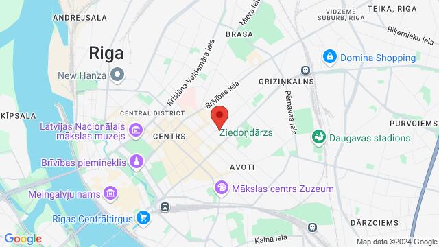 Map of the area around Matisa iela 25, Riga,