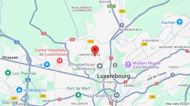 Map of the area around 84 Avenue Victor Hugo, L-1750 Limpertsberg, Luxembourg,Luxembourg, Luxembourg, Luxembourg, LU, LU