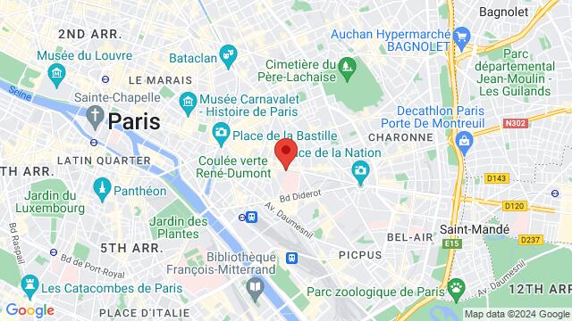 Map of the area around 40 rue de Cîteaux 75012 Paris