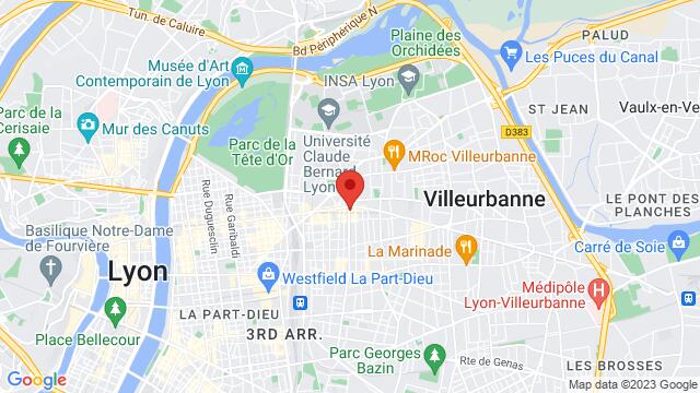 Karte der Umgebung von 5 Rue Alexandre Boutin 69100 Villeurbanne