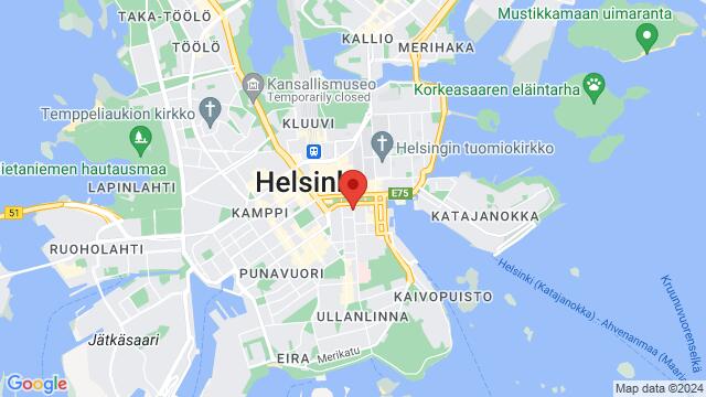 Carte des environs Kasarmikatu 46-48,Helsinki, Helsinki, ES, FI