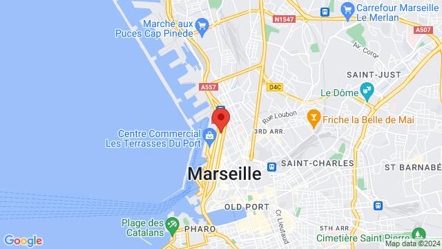 Map of the area around 4 pi Henri Verneuil 13002 Marseille