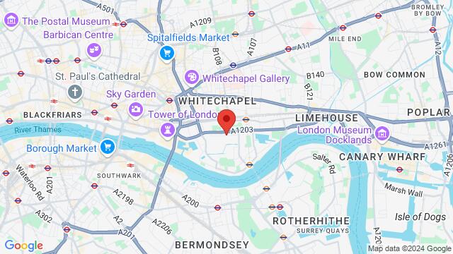 Map of the area around 110 Pennington Street, E1W 2BB, London, EN, GB