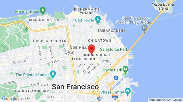 Map of the area around 414 Mason Street Suite 705, San Francisco, CA, US