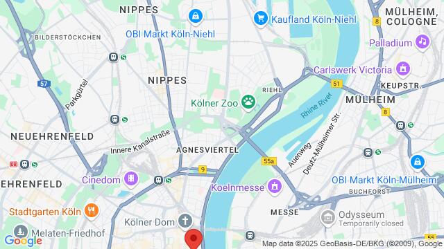 Map of the area around Kartäuser Wall 1 ,Cologne, Germany, Cologne, NW, DE