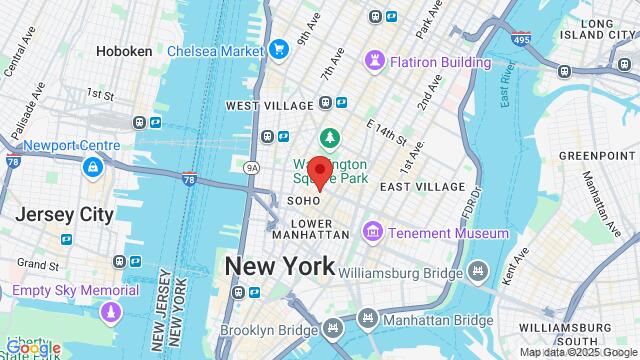 Map of the area around 131 Greene Street, New York, NY, US